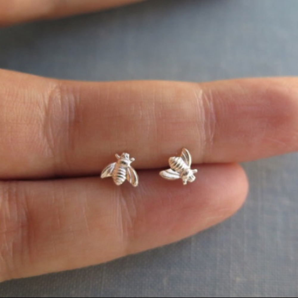 “The Bee’s Knees” Mini Stud Minimalist Earrings - Picture 8 of 11